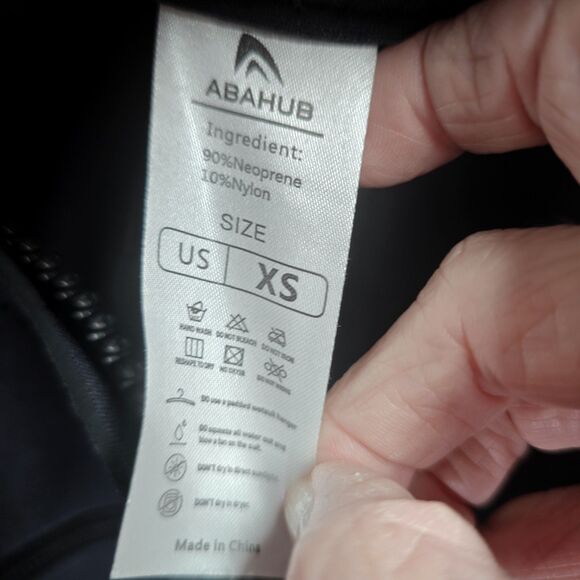 Abahub Shorty Wetsuit XS Black 2mm Neoprene Front Zip Swim Surf Dive Suit - Picture 10 of 16